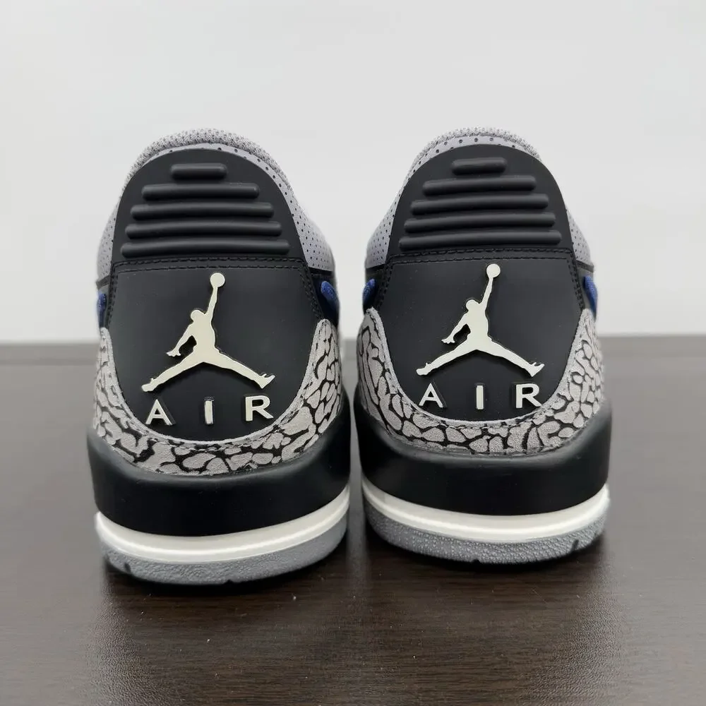 Jordan Men's Low-Top Sneakers in Black, Royal Blue, Gray